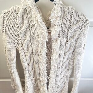 Ladies Kenji Cableknit Med Sweater with Hood